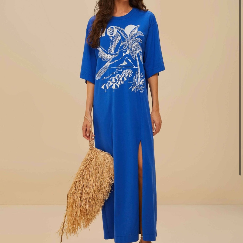 Farm Rio Blue Tshirt Dress